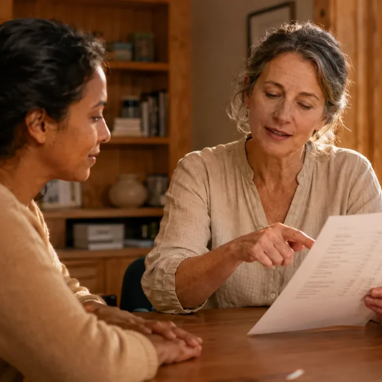 Provider reviewing lab results with a patient during a GLP-1 weight loss medication qualification consultation