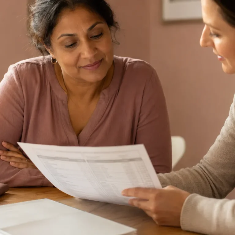 Provider and patient reviewing lab results together as part of a personalized hormone imbalance treatment plan